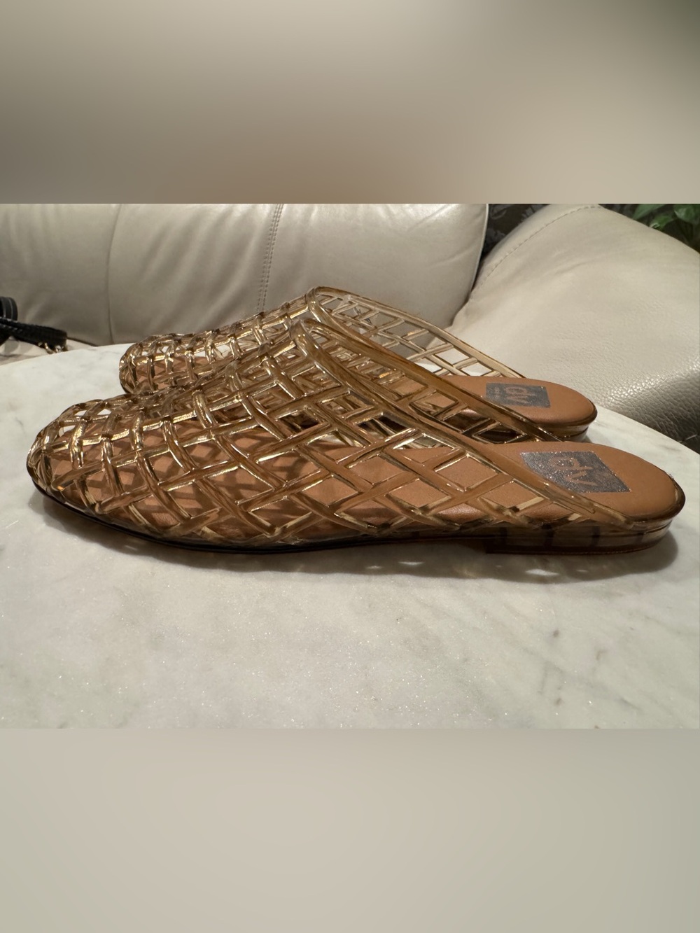 Dolce Vita Gold Woven Slip-On shoes